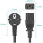 Vention Cable de Alimentación ZCJBAC IEC C13 Hembra a CEE7 Macho 1,8m Negro